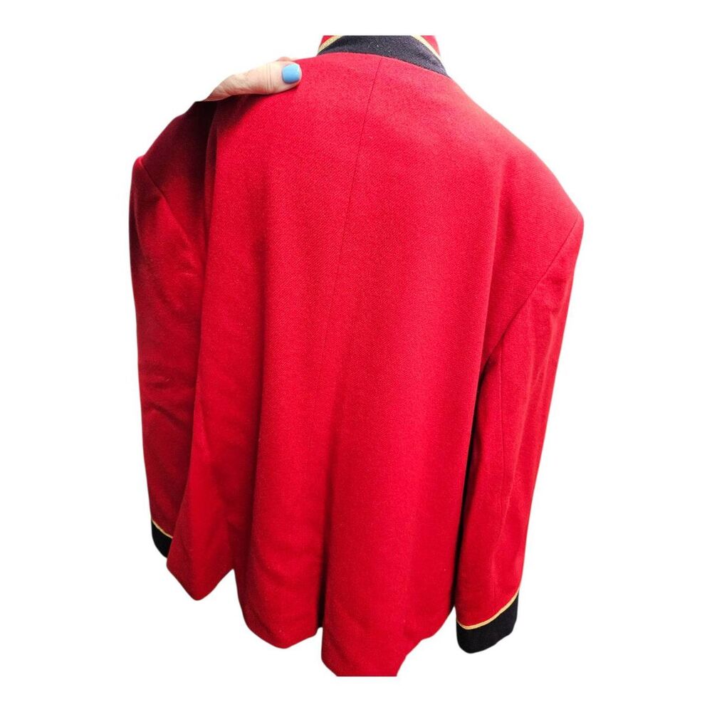 Maggie Mcnaughton Red Wool Military Blazer Womens Size 20 - Picture 5 of 9